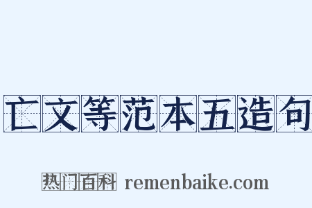 亡文等范本五造句是什么意思的图片